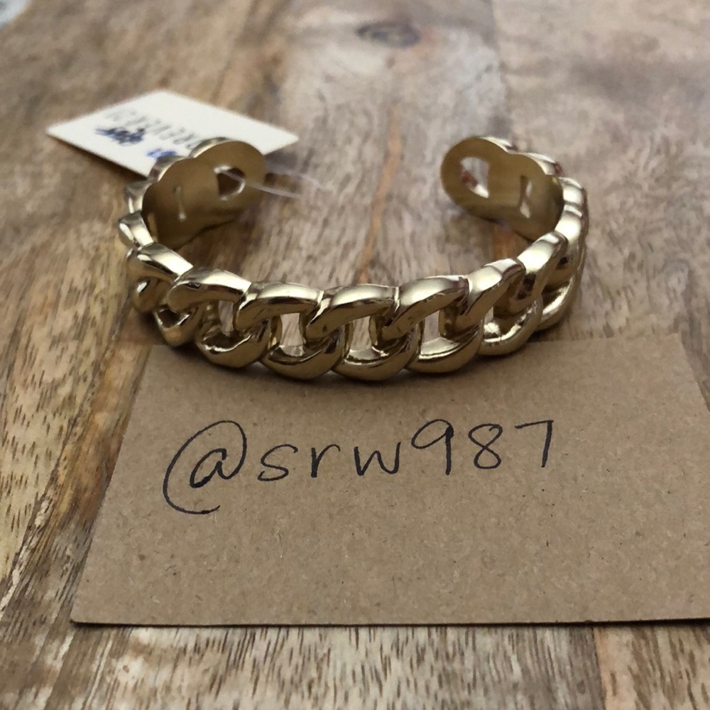 Forever 21 Gold Plated Link Cuff Bracelet